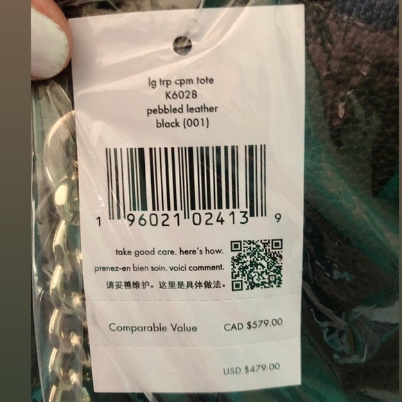 KATE SPADE • Large Pebbled Black Leather Bag - Picture 5 of 5